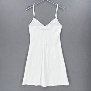 Juliet Dunn London Womens White Slip Mini Dress Sheer Lightweight Flow size 1